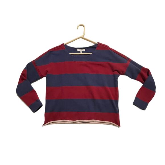 Lacoste Womens L(40) Sweater Navy Red Gold Anchor Nautical Cruise Resort Top EUC - Picture 1 of 6
